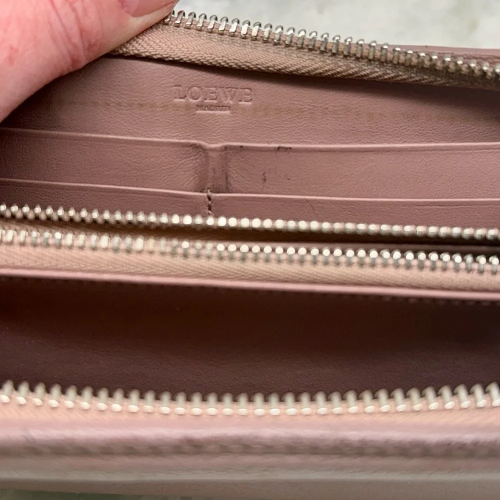 LOEWE Anagram Calfskin Maueve Long Zip-Around Wallet